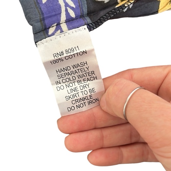 Vintage Phool 100% cotton maxi skirt bold floral print L - Picture 11 of 11